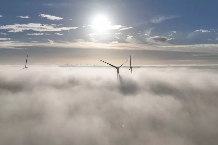 Wind in de wolken